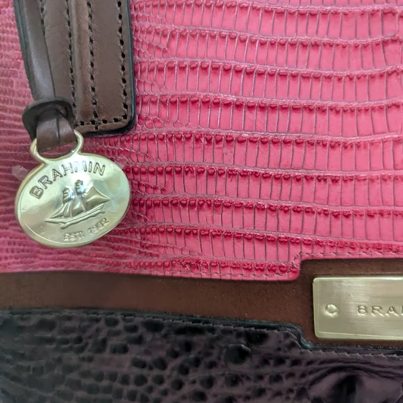 NWT Brahmin Pink and Brown Women's Bag
